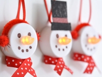 One Little Project Tea Light Snowmen